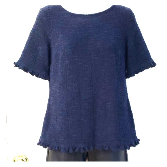 Banana Republic Tops - Make an Offer! Banana Republic  Boucle Ruffle Top